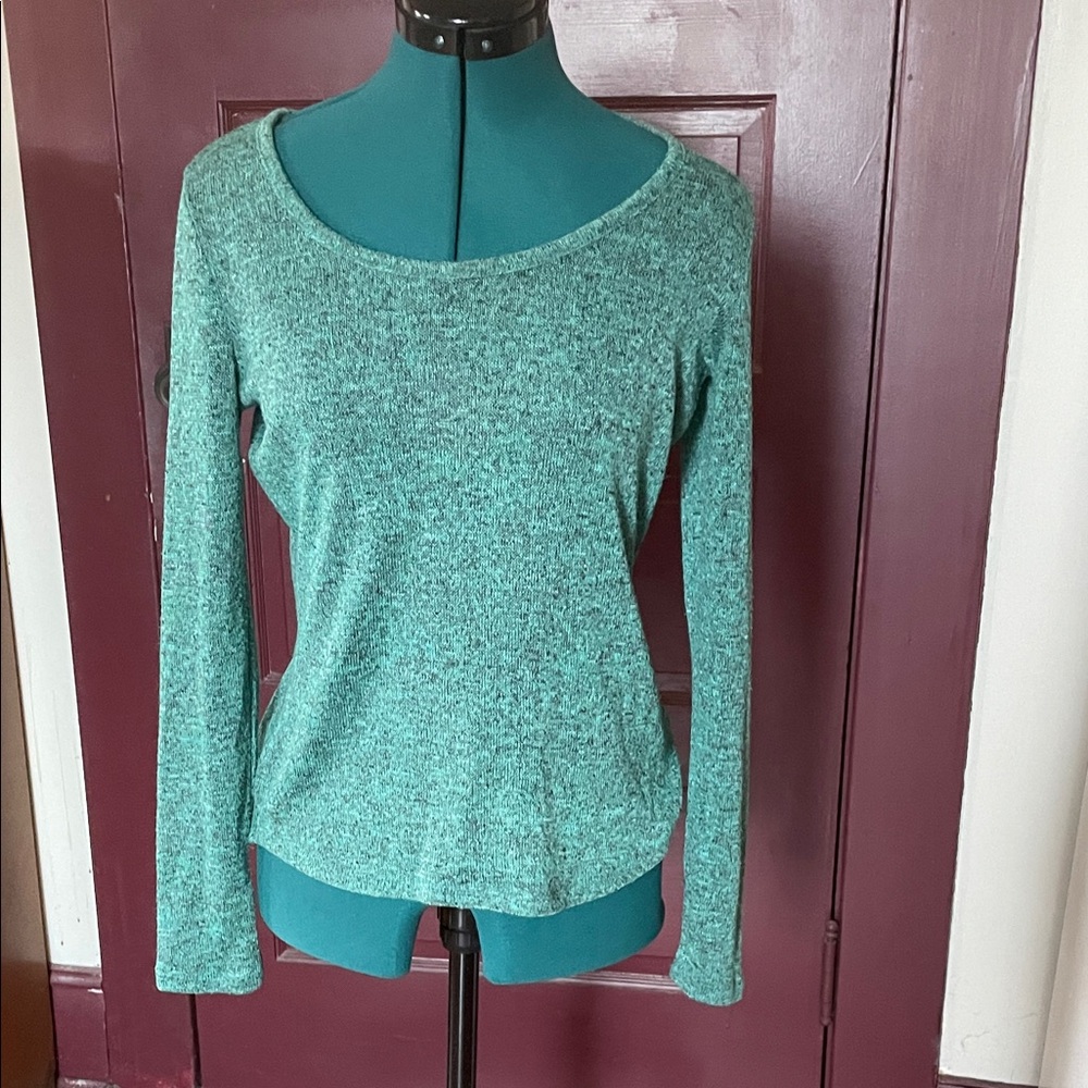 Xhilaration Teal Long Sleeve Knit Top